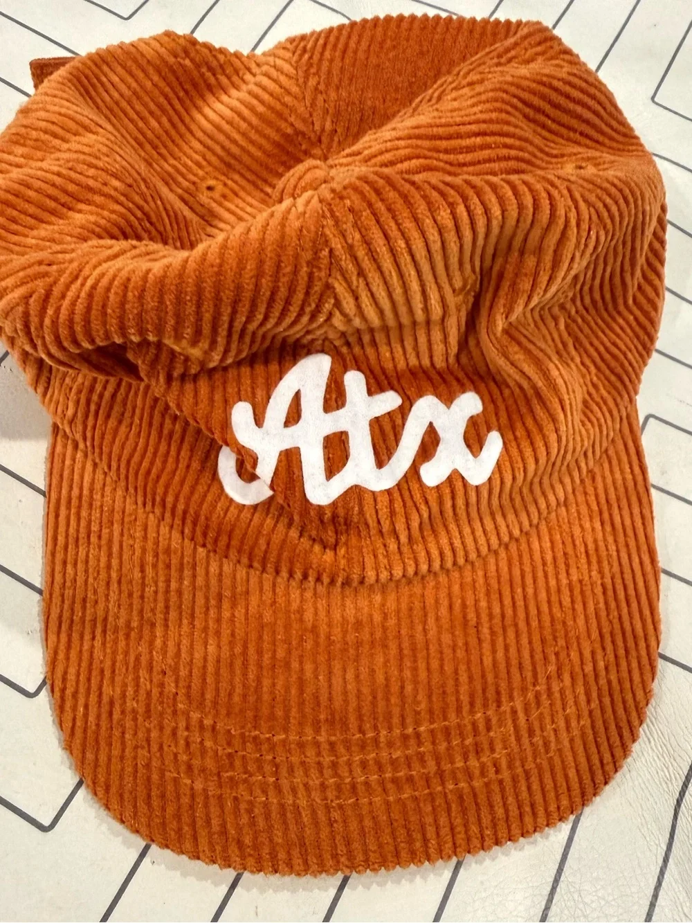 Frankie Jean Orange Corduroy ATX Hat
